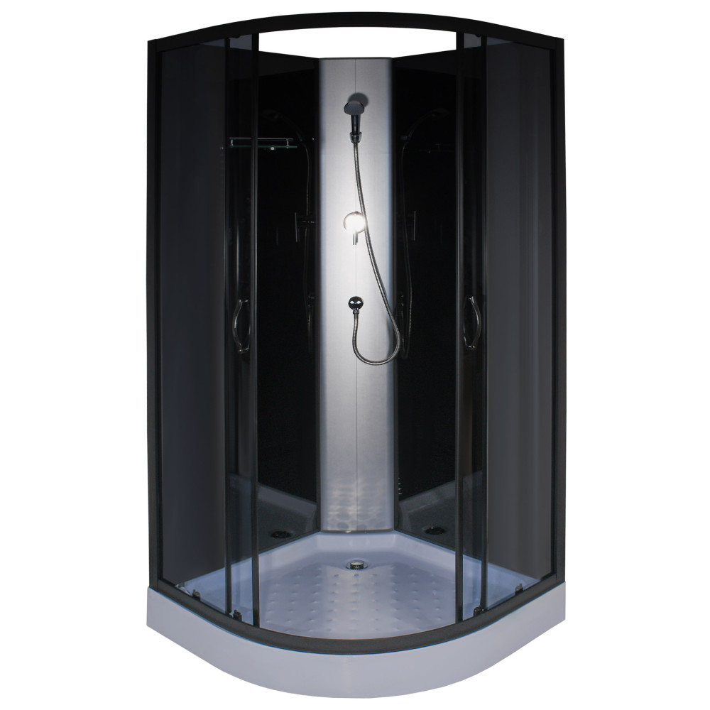 Душовий бокс півкруглий без даху SAN L90GBB NEW BRAVO (3уп.)