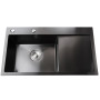 Мийка кухонна з полицею 3mm 780х430 Графіт 7843HG Mira