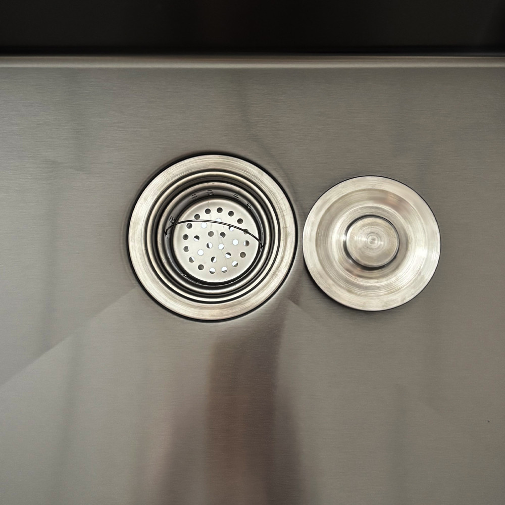 Мийка кухонна з полицею 3mm 780х430 Графіт 7843HG Mira