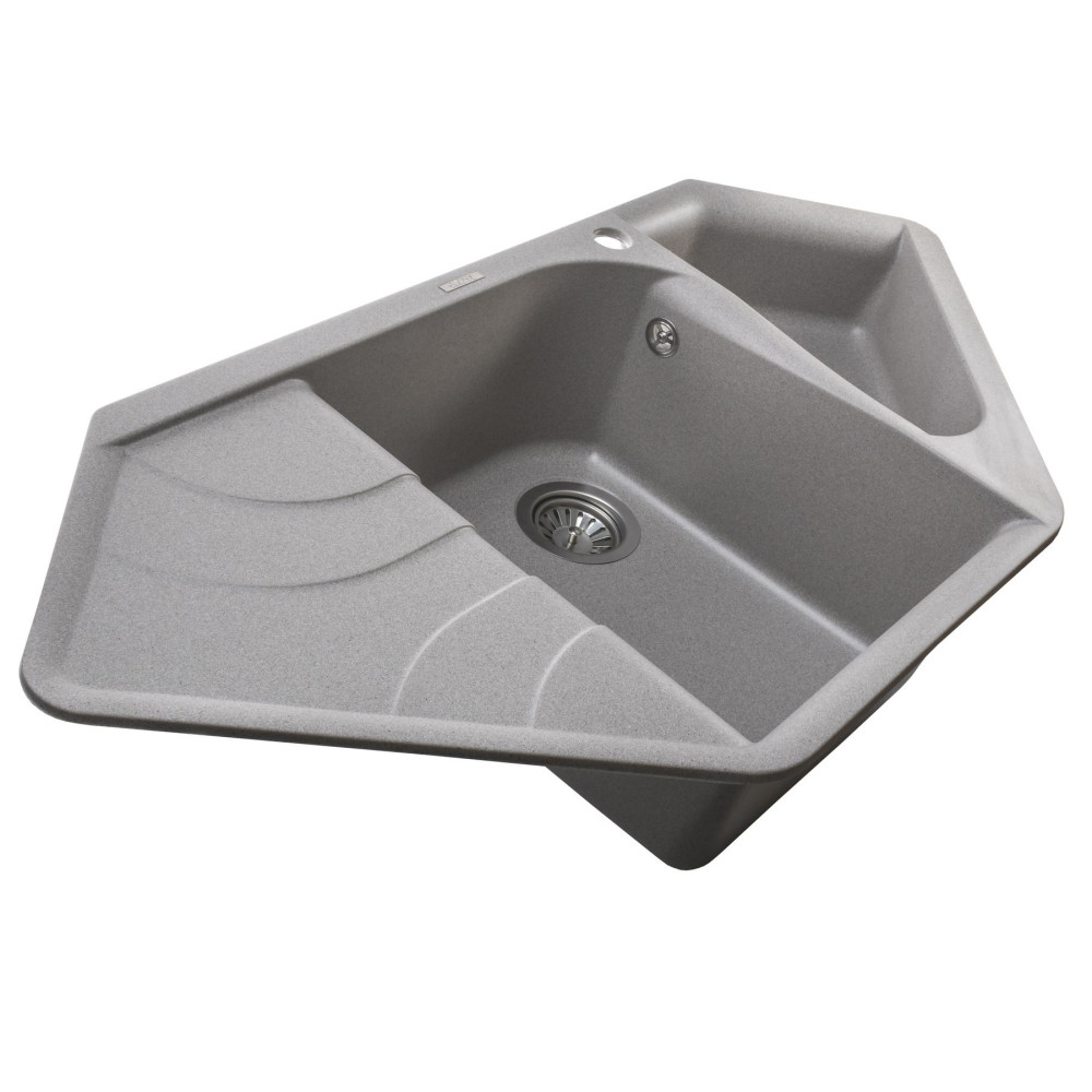 Гранітна мийка Globus Lux GARDA сiрий камiнь 1000x500мм-А0005