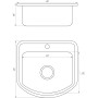 Мийка кухонна врiзна прямокутна 490x460х180 Satin MR 4946 E Mira