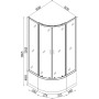 Душова кабіна півкругла WARTA H90FS (H90) BRAVO (2уп.)