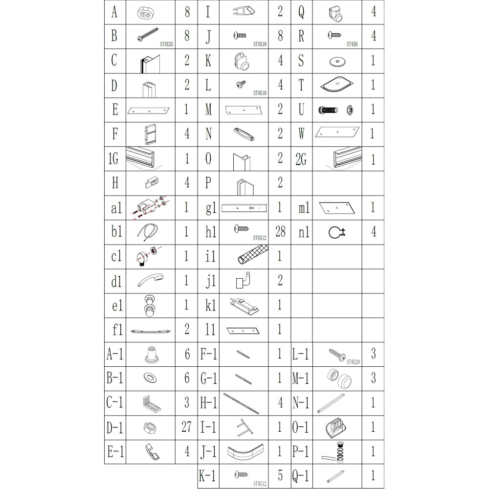 Душовий бокс асиметричний правий OBRA H120GBSR (H120BR) BRAVO (3уп.)