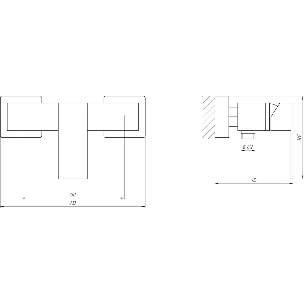 Змішувач для душу Globus Lux SICILIA SBQ-105