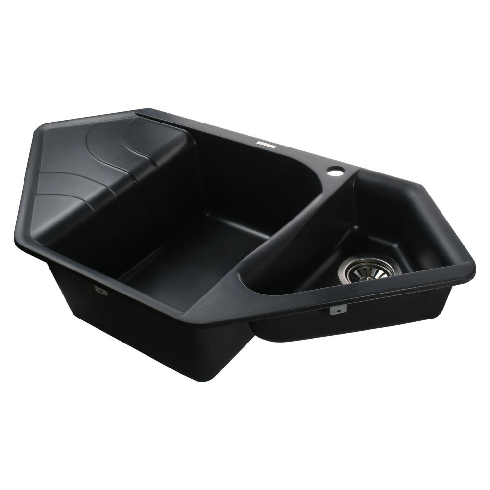 Гранітна мийка Globus Lux  GARDA чорний 1000х500мм-А0002