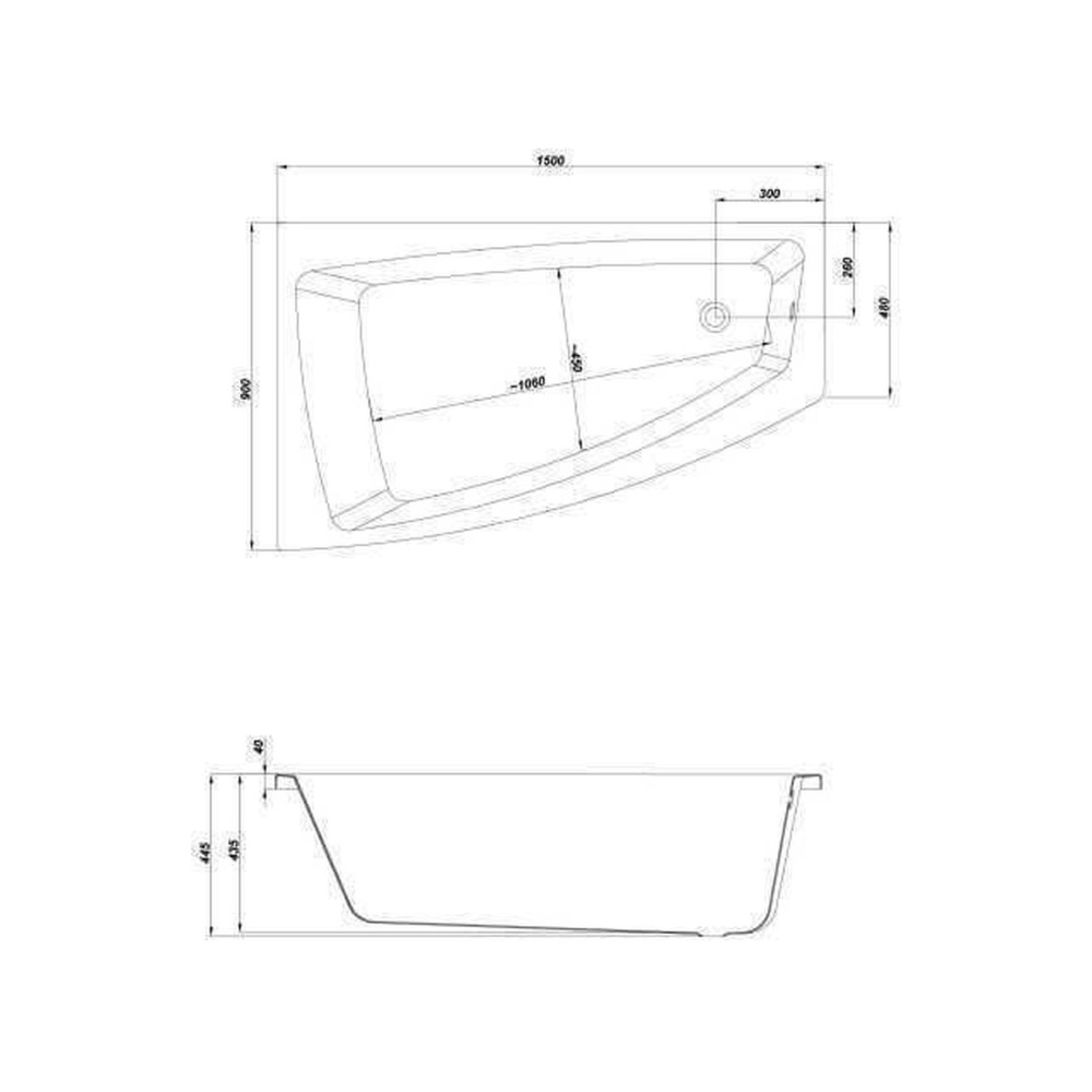 LORENA Ванна 150Х70