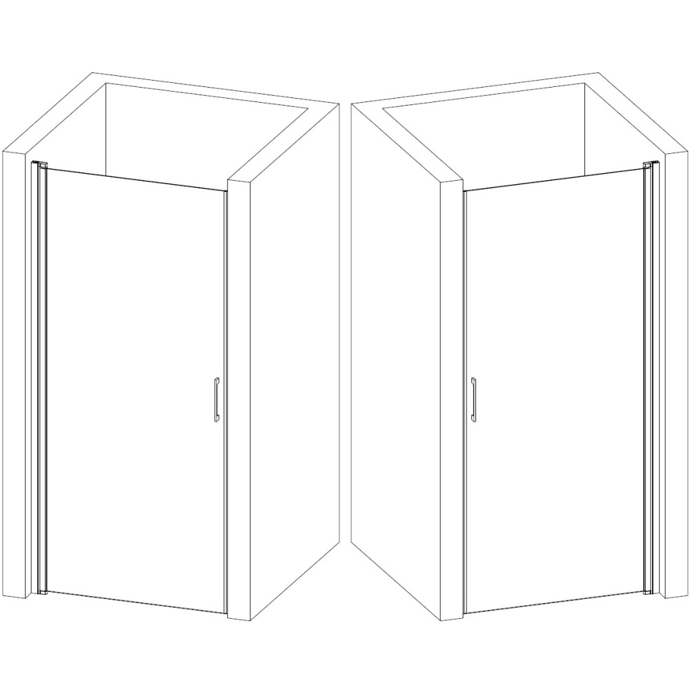Душові двері PROSNA 100TCW.Line (100W.Line) BRAVO (1уп.)