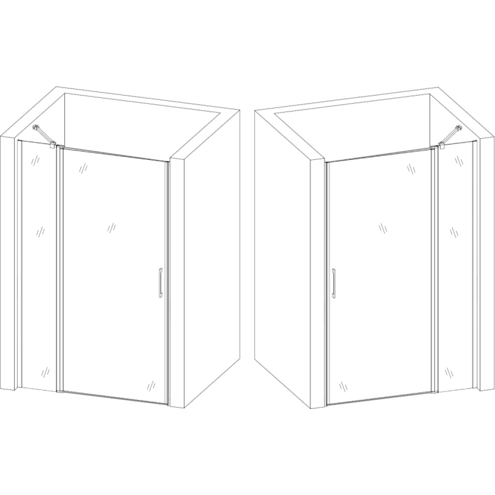 Душові двері PASLENKA 110TC (110T) BRAVO (1уп.)