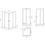 Душова кабіна квадратна NER L90TB.Line (L90B.Line) BRAVO (2уп.)