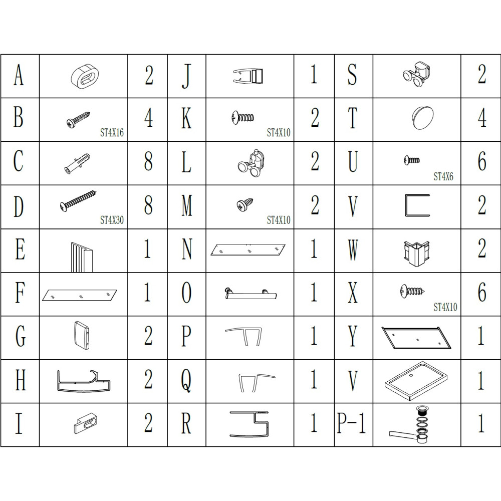 Душова кабіна прямокутна NISA L120TC (L120T) BRAVO (2уп.)