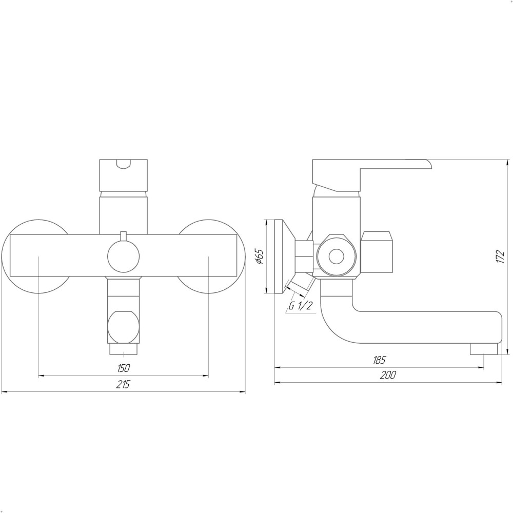 Змішувач для ванни DOMINO PRESTIGE DPS-102N