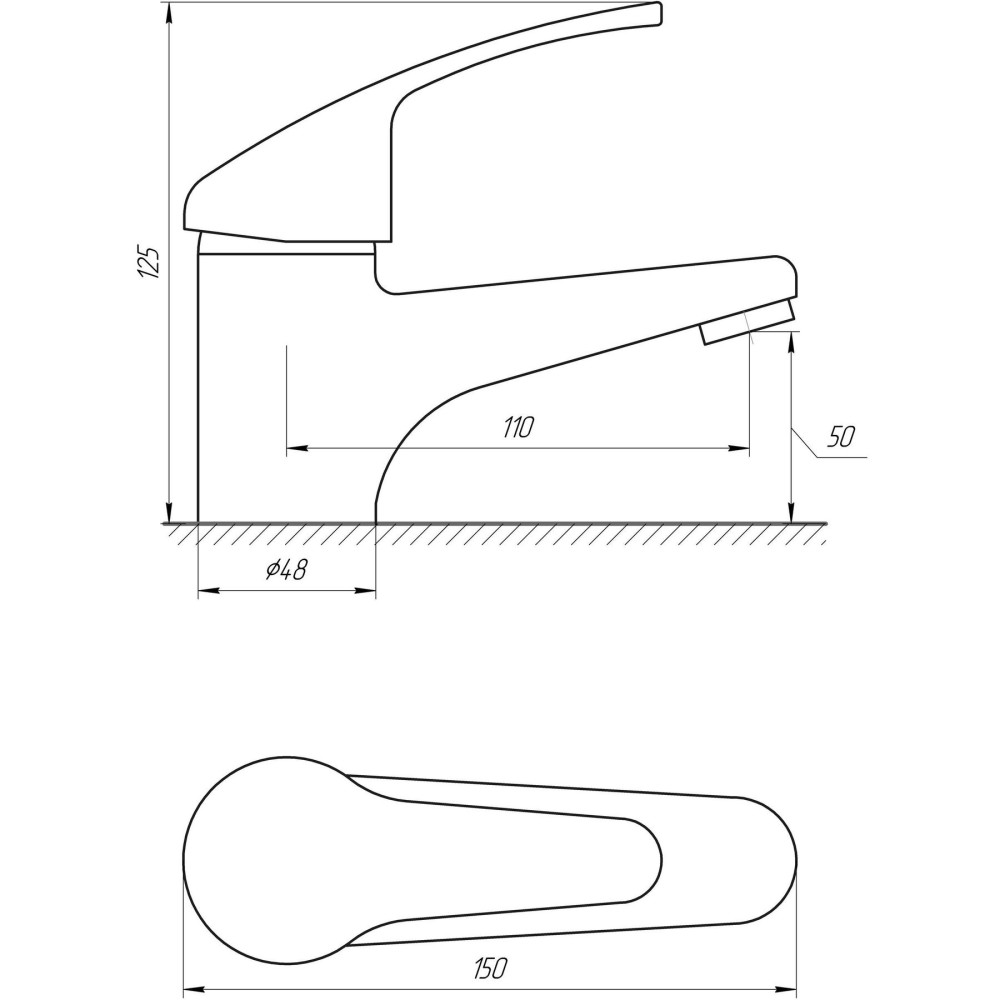 Змішувач для умивальника Globus Lux Solly GLSO-0101-WH