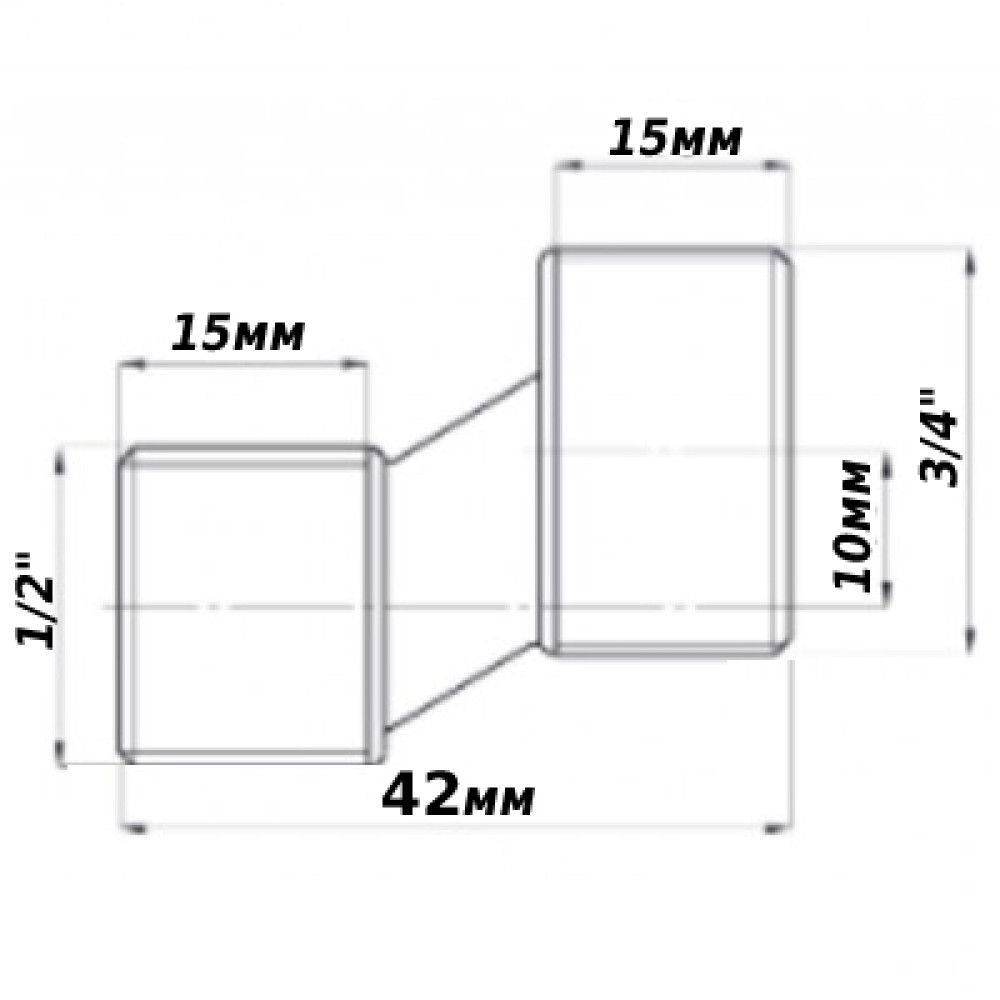 Ексцентрик 3/4″х1/2″ЗЗ нікельований А3201А(нк)
