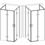 Душова кабіна квадратна без піддона від стіни WDA N90TC BRAVO (1уп.)