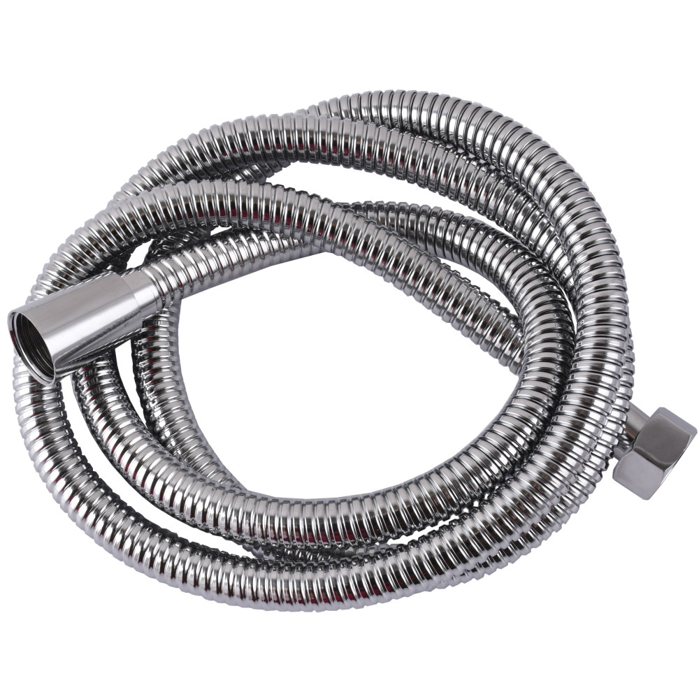 Шланг душовий Globus Lux ЗІП-803-1.5m хром посилений,гайка проти скручування,Хром,ЗІП Пакет