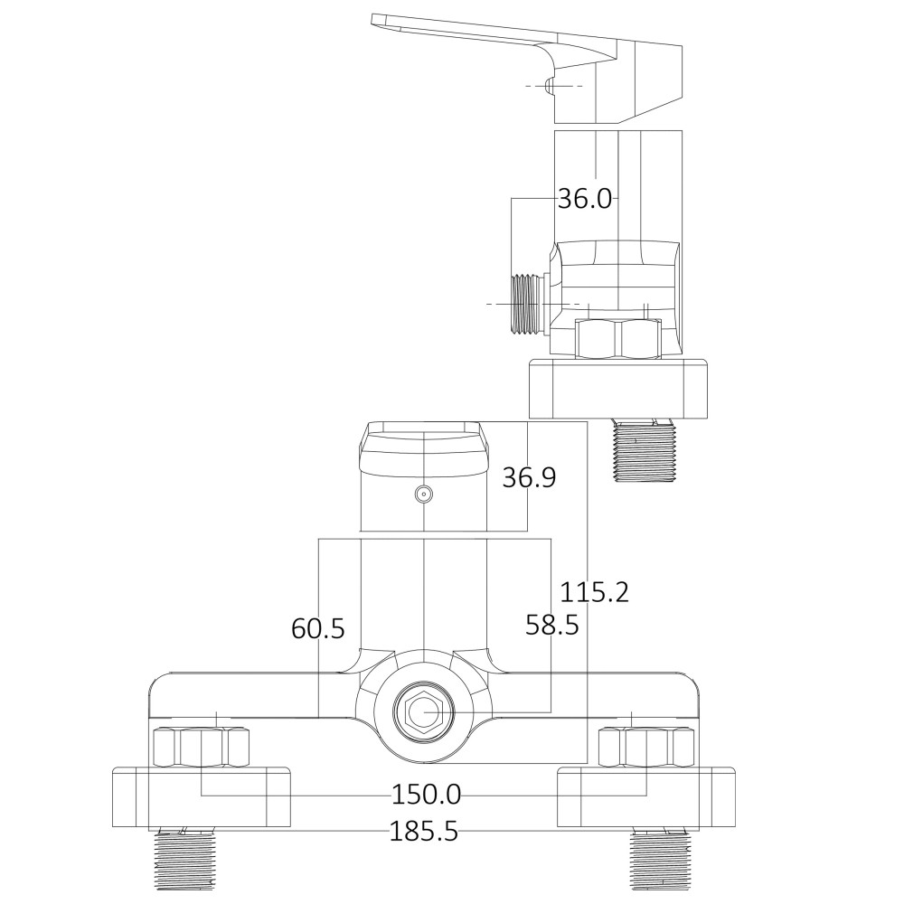 Змішувач для душу Globus Lux BONN GLB-0105N