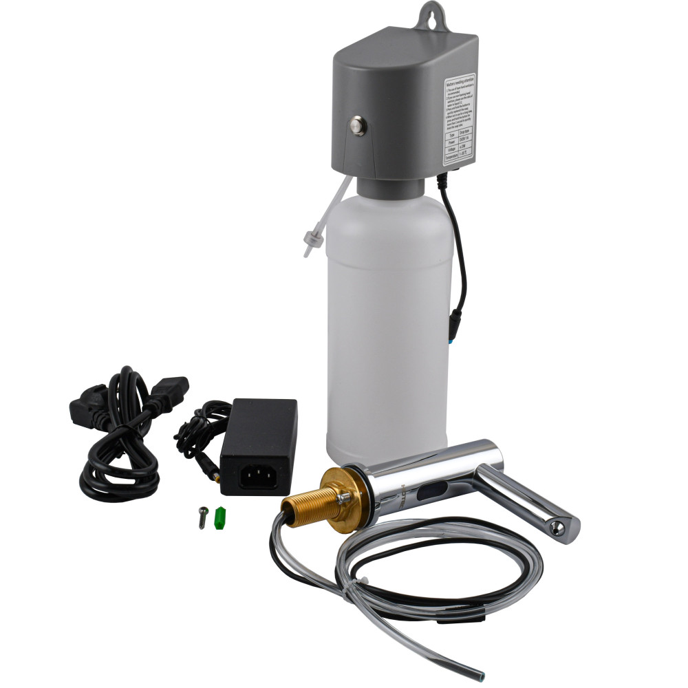 Дозатор рідкого мила сенсорний на умивальник HOTEC 13.515-DC/AC 220V/240V трансфор,,латунь,1000мл