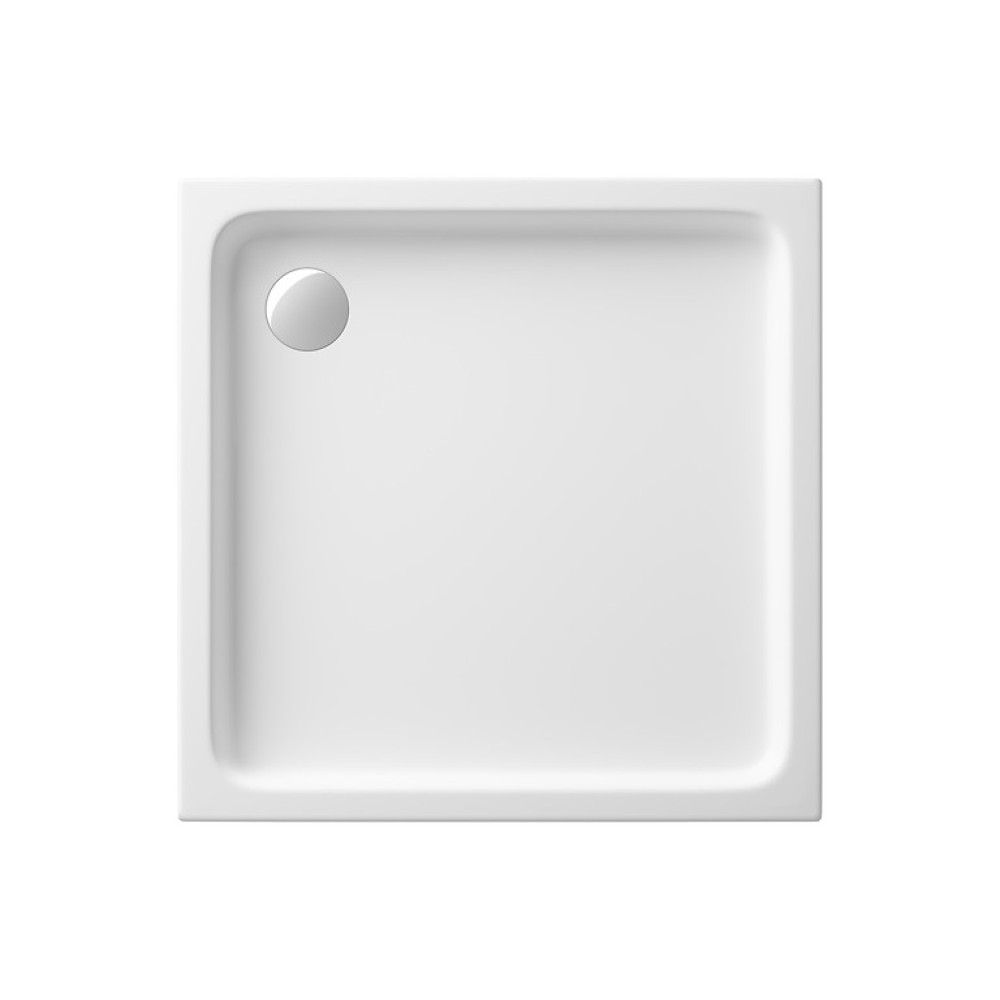 Душовий піддон квадратний TAKO 90х16 з суцільнолитою панеллю