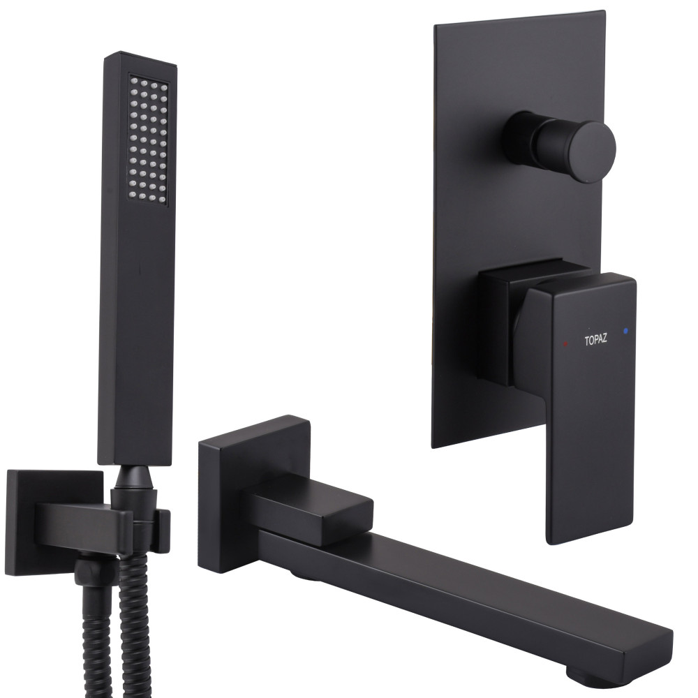 Змішувач для ванни вбудований TOPAZ ODISS TO 18202-200N-BL