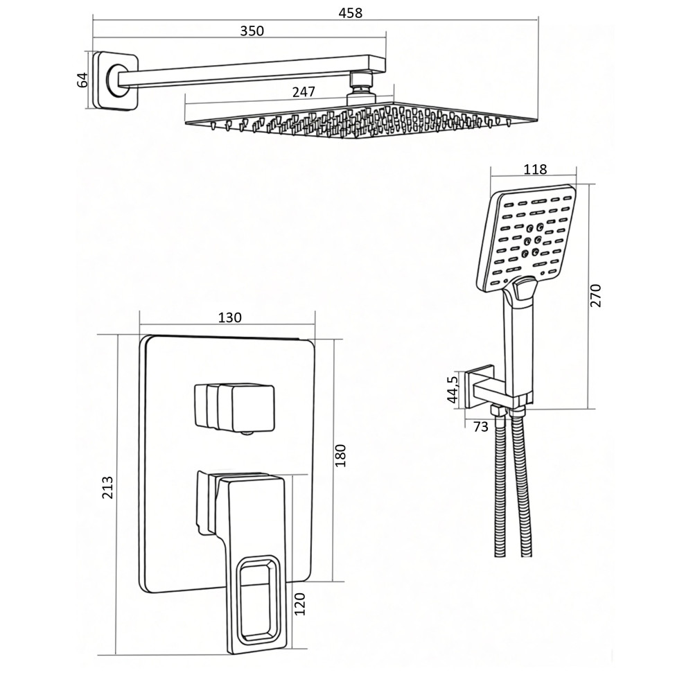 Душова система Globus Lux PIANO GLPN-205-SMART