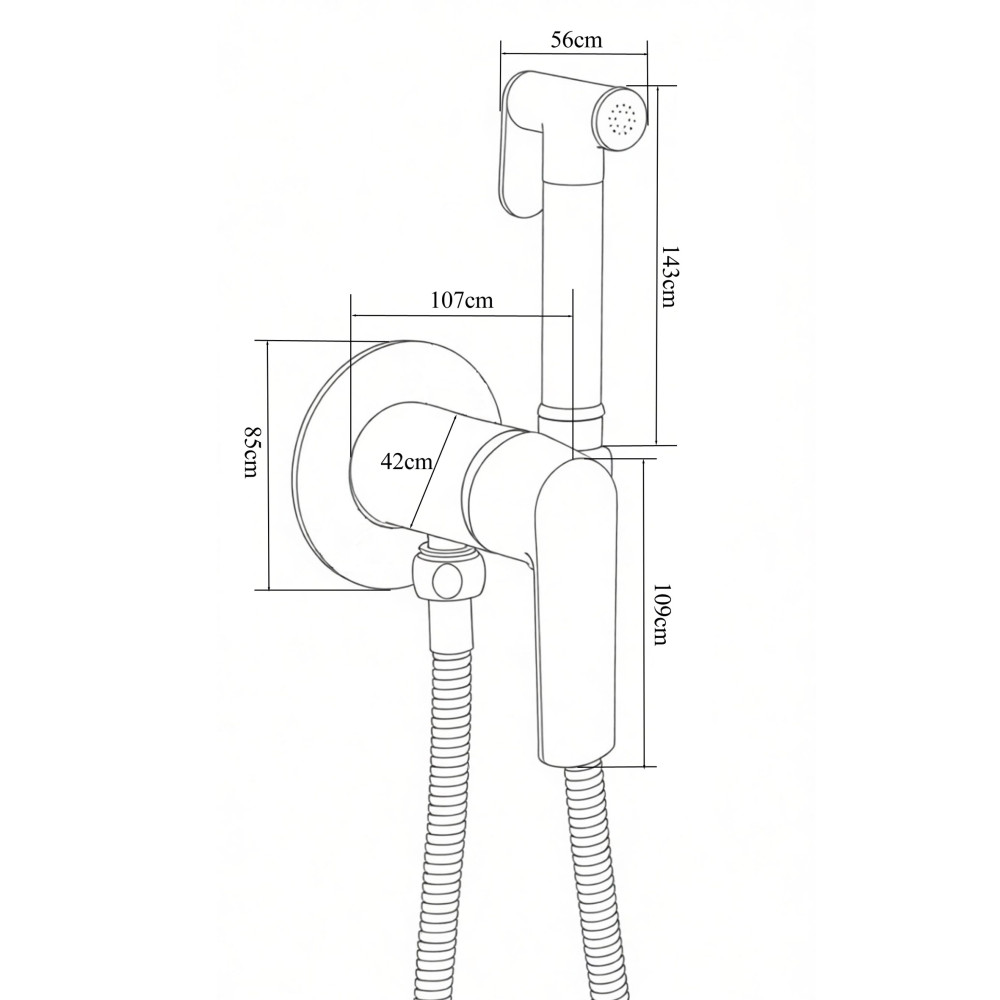 Змішувач гігієнічний Globus Lux Laguna GLA-0-106MIX