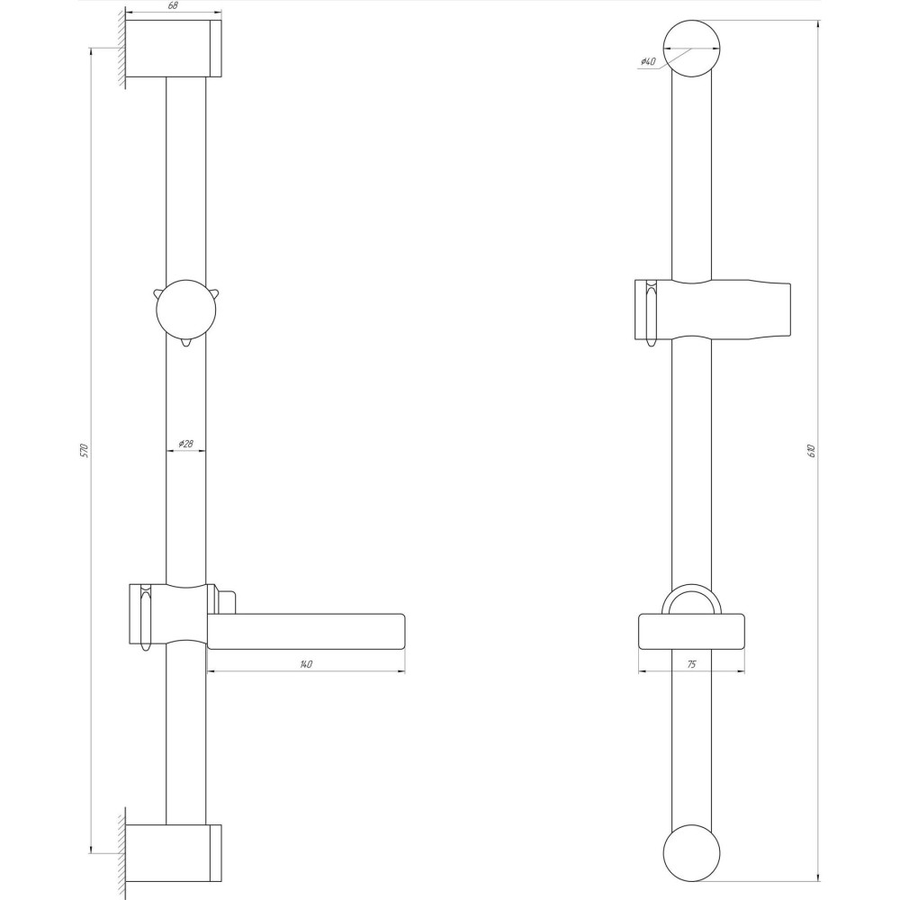 Душова стійка Dishi STD812