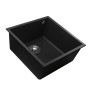 Гранітна мийка Globus Lux AMMER пiдстiльна, чорний 440 х 440 мм - А0002