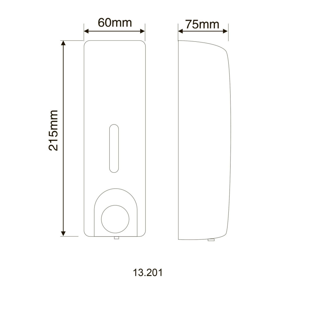 Дозатор рідкого мила HOTEC 13.201 ABS White пластик , одинарний 350мл