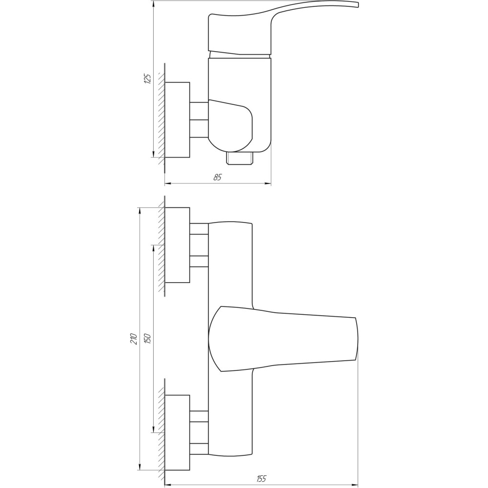 Змішувач для душу Globus Lux QUEENSLAND GLQU-0105