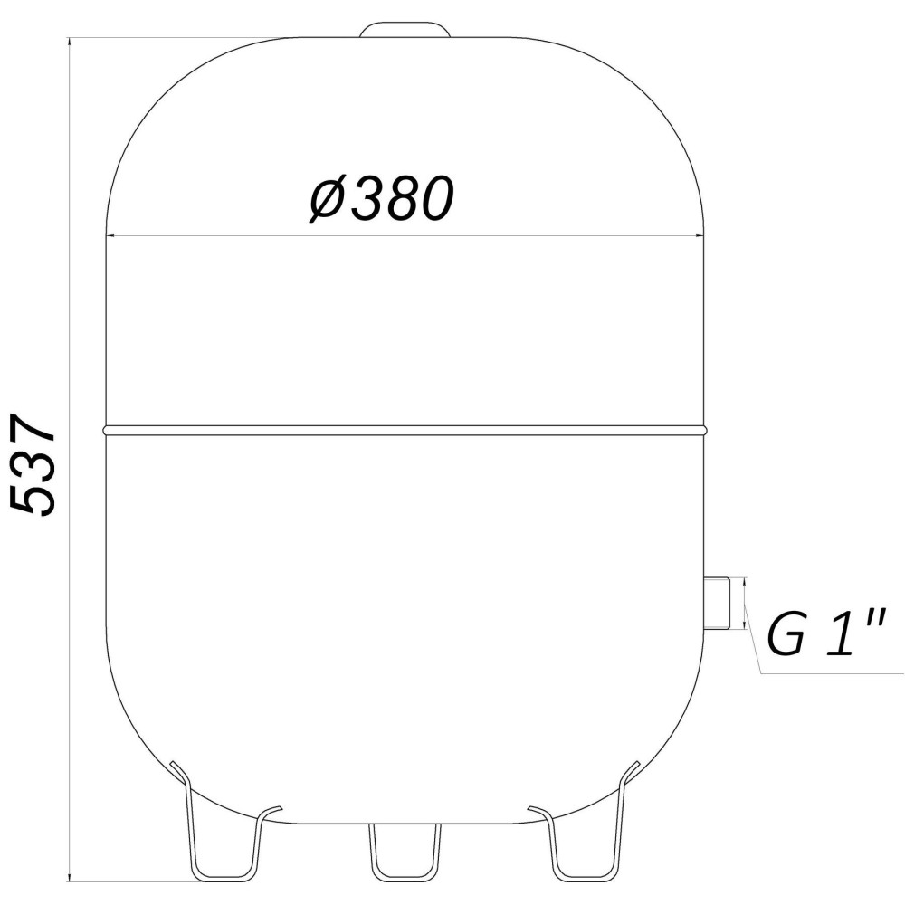 Гідроакумулятор з фіксованою мембраною  50 л Zilmet HYDRO-pro 10bar вертикальний ( 11A0005000 )