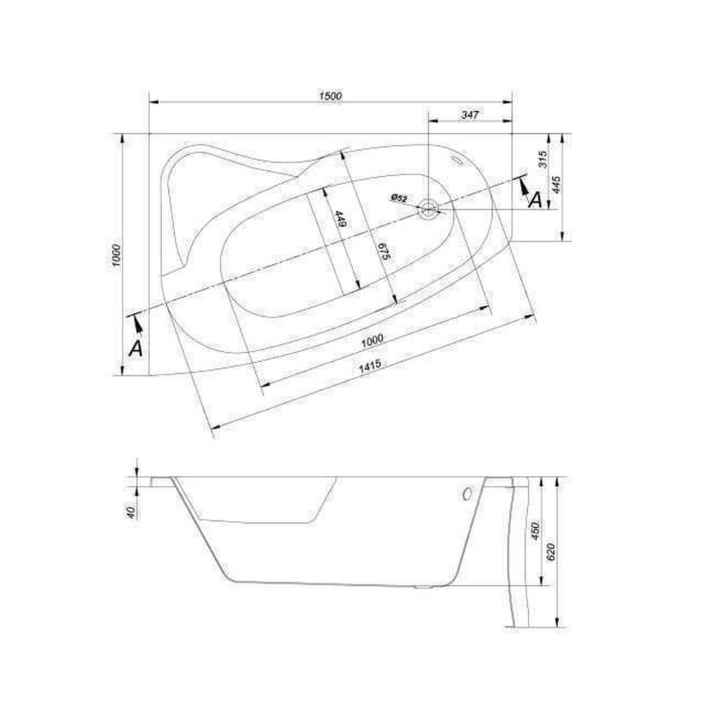 SICILIA  NEW Ванна 150x100 ліва PL
