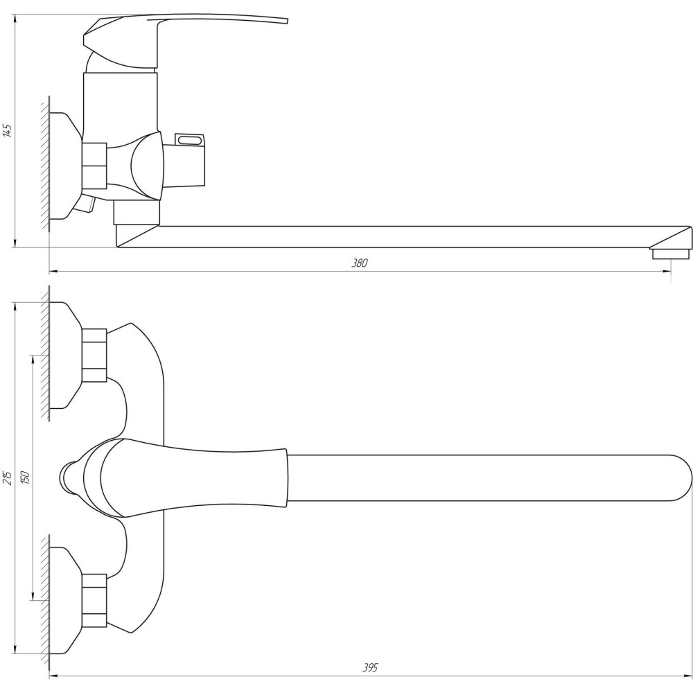 Змішувач для ванни DOMINO PALMA DD-208