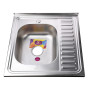 Мийка кухонна накладна прямокутна 600х600х180 Decor Left MR 6060 L D Mira