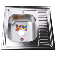 Мийка кухонна накладна прямокутна 600х600х180 Satin Left MR 6060 L E Mira