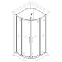 Душовий бокс півкруглий без даху SAN L90GBS (L90B) BRAVO (3уп.)