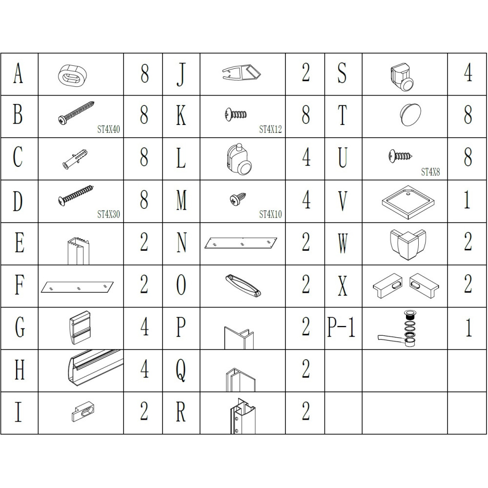 Душова кабіна квадратна ODRA L90FS (L90) BRAVO (2уп.)