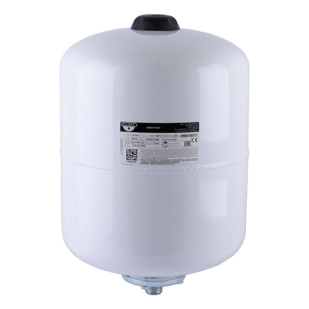 Гідроакумулятор зі змінною мембраною 19л Zilmet HY-PRO 10bar, білий ( 11H0001900 )
