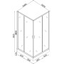 Душова кабіна квадратна ODRA L100FS (L100) BRAVO (2уп.)