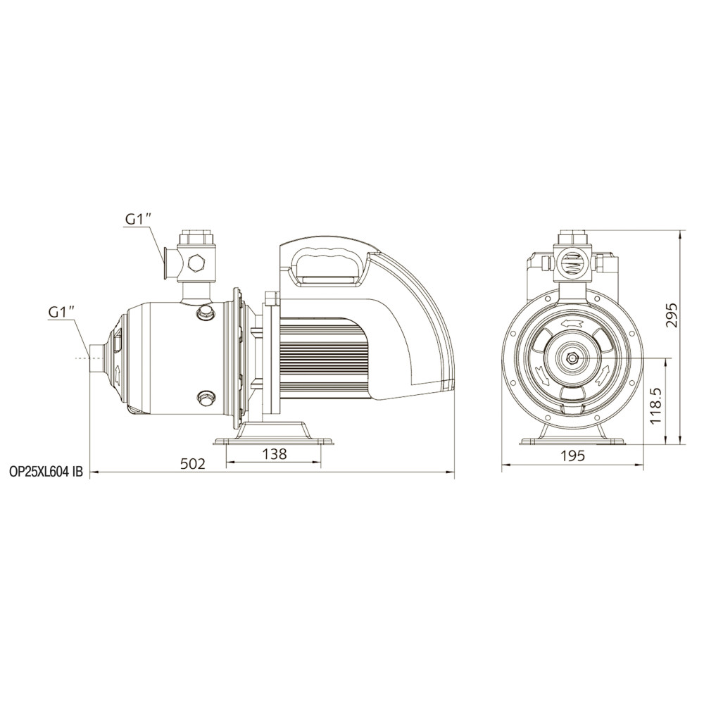 Насосна станція Optima OP25XL604 IB з інтелектуальним частотним перетворювачем + бак 5л в компл.
