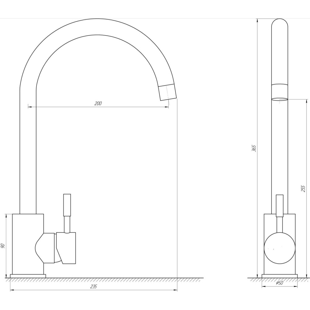 Змішувач для кухні MixMIRA ALPEN MS1-203S-TERRA