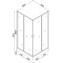 Душова кабіна квадратна NER L90TB.Mosaic (L90B.Mosaic) BRAVO (2уп.)