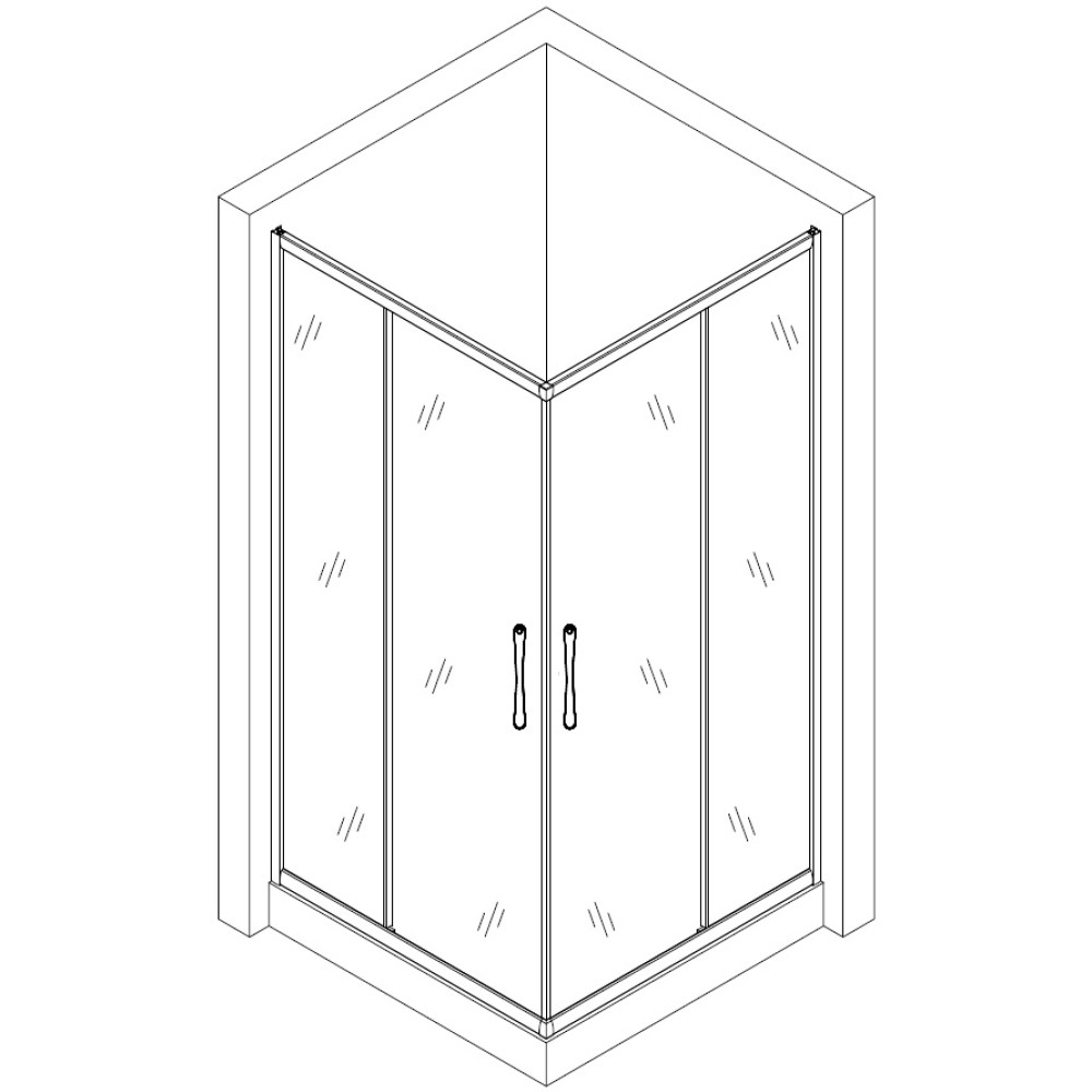 Душова кабіна квадратна ODRA L90TW.Line (L90W.Line) BRAVO (2уп.)