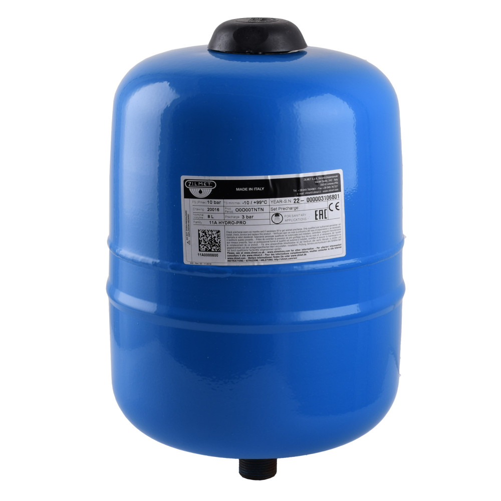 Гідроакумулятор з фіксованою мембраною  8л Zilmet HYDRO-PRO 10bar ( 11A0000800 )