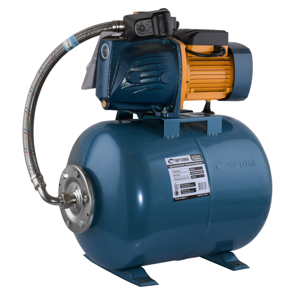 Насосна станція  Optima JET100 PRIME-50 бак OPTIMA 1,1кВт на гребінці
