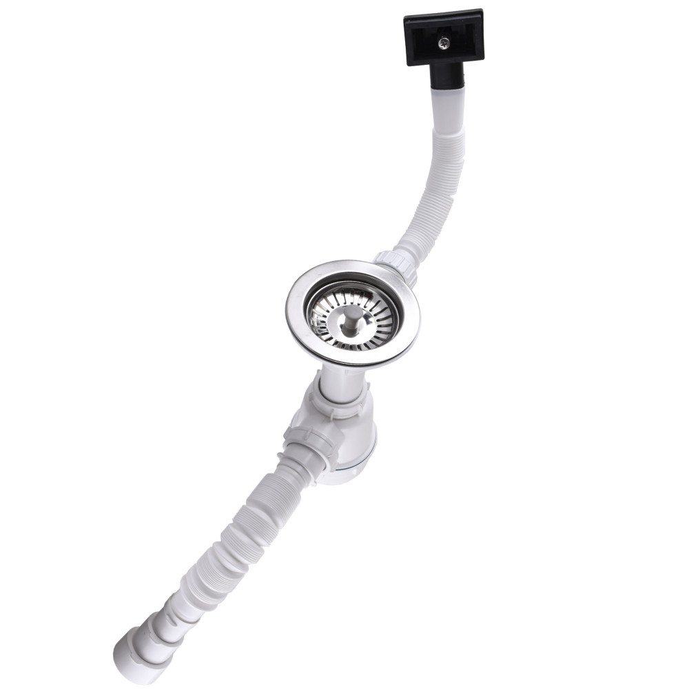 Сифон Waterstal А - 4007  під сталеву кухону  мийку   11/2 40 з переливом, з гнучкою трубою