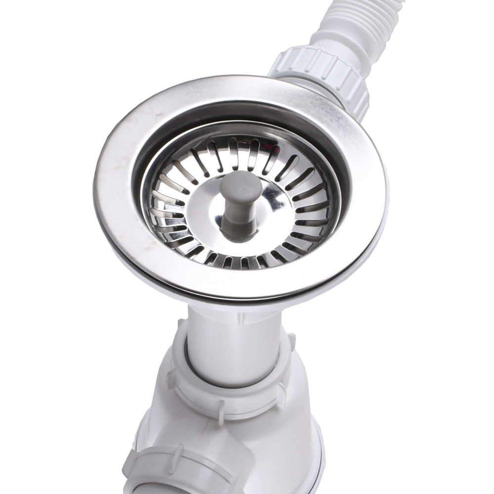 Сифон Waterstal А - 4007  під сталеву кухону  мийку   11/2 40 з переливом, з гнучкою трубою