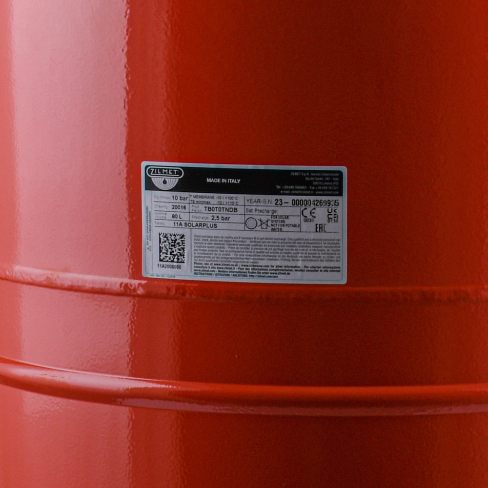 Бак Zilmet solar-plus для систем сонячного опалення 80 л 10bar ( 11A2008000 )