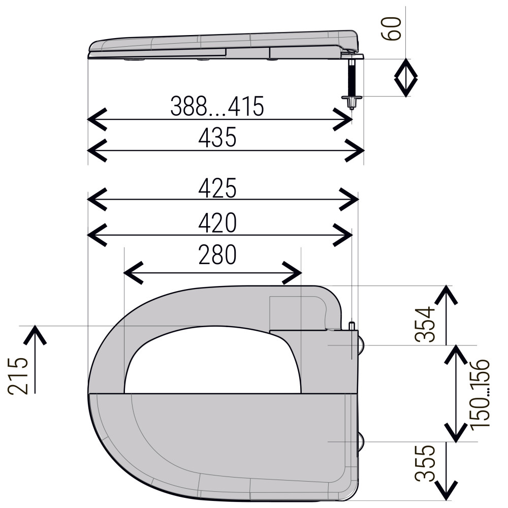Сидіння для унітазу MERKURY OPTIMUM