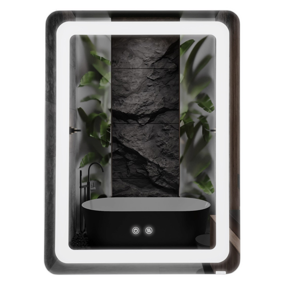 Дзеркало UNIO MRR-04 SQR-RA-S/H 600 x 800 mm LED FL сенсор + підігрів