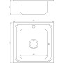 Мийка кухонна накладна прямокутна 500х500х180 Decor MR 5050 D Mira